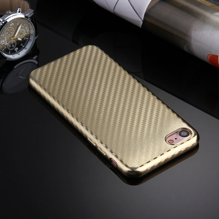For  iPhone 8 & 7  Artistic Carbon Fibre Texture Soft TPU Protective Case Back Cover