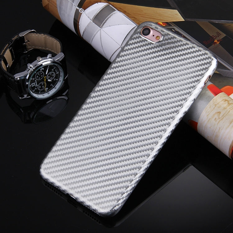 For  iPhone 8 & 7  Artistic Carbon Fibre Texture Soft TPU Protective Case Back Cover