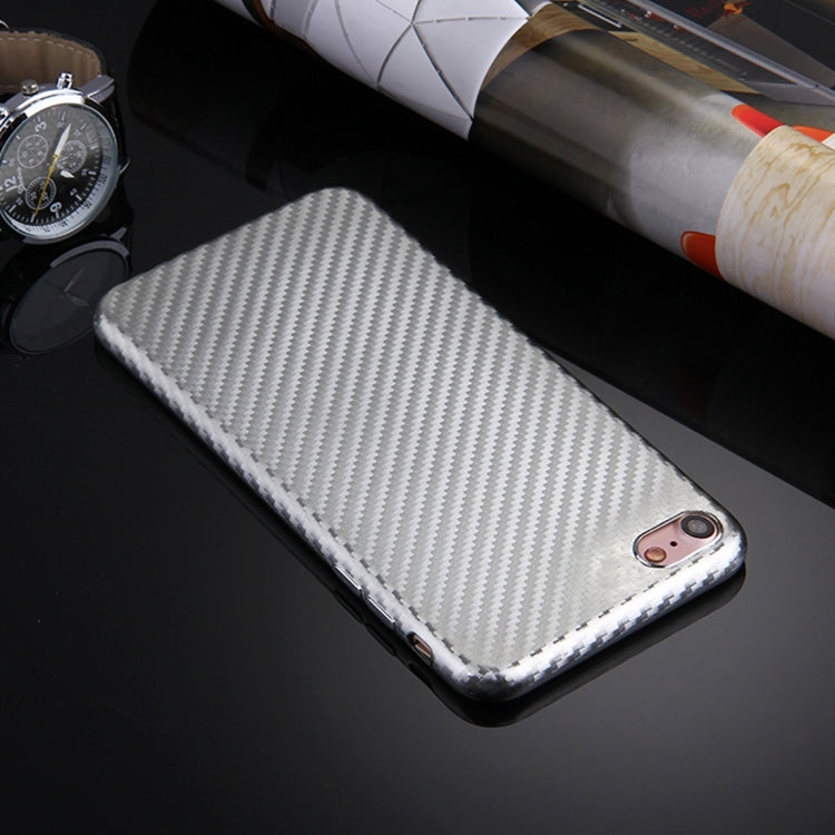 For  iPhone 8 & 7  Artistic Carbon Fibre Texture Soft TPU Protective Case Back Cover