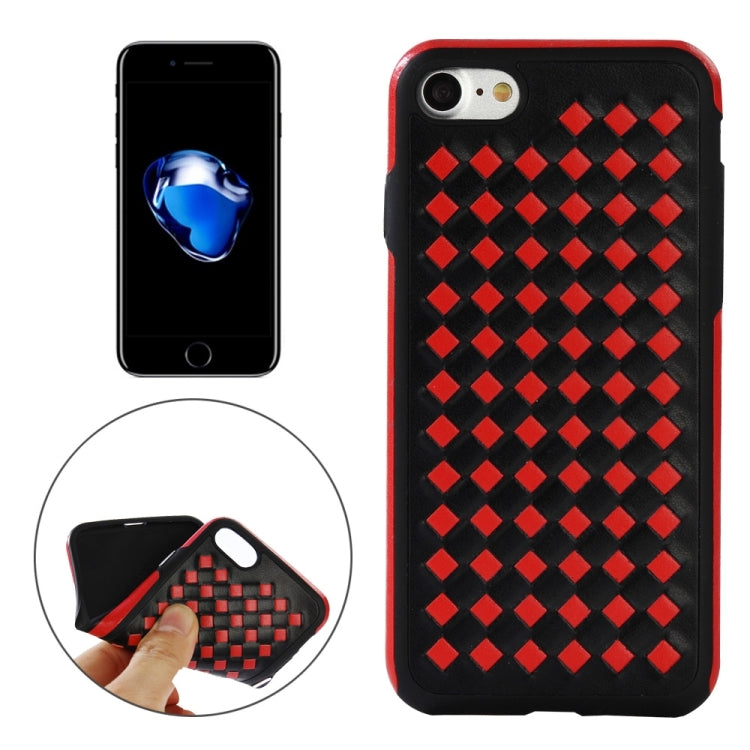 For  iPhone 8 & 7  Diamond Knit Texture TPU Paste Skin Protective Case