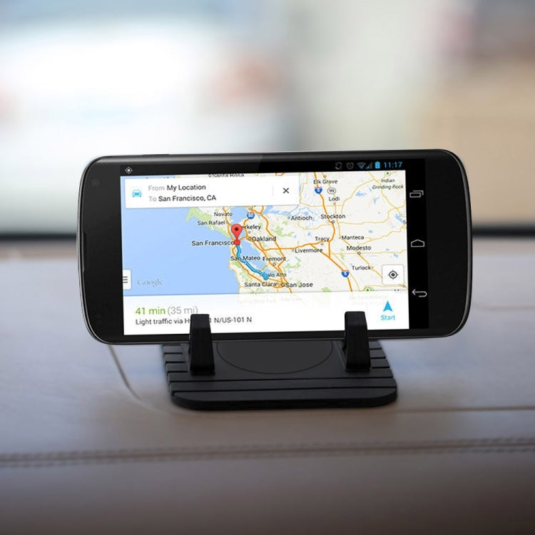 HAMTOD Universal Soft Silicone Detachable Car Phone Holder Stand Mount, for iPhone, Samsung, Sony, Lenovo, HTC, Huawei, and other Smartphones(Black)