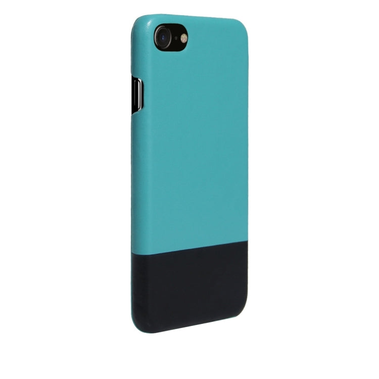 For  iPhone 8 & 7  Fashionable Color Matching Bicolourable PC + PU Leather Back Cover Case