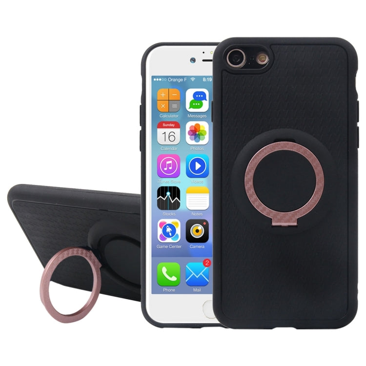 For  iPhone 8 & 7  TPU + PC Protective Back Case with Ring Holder