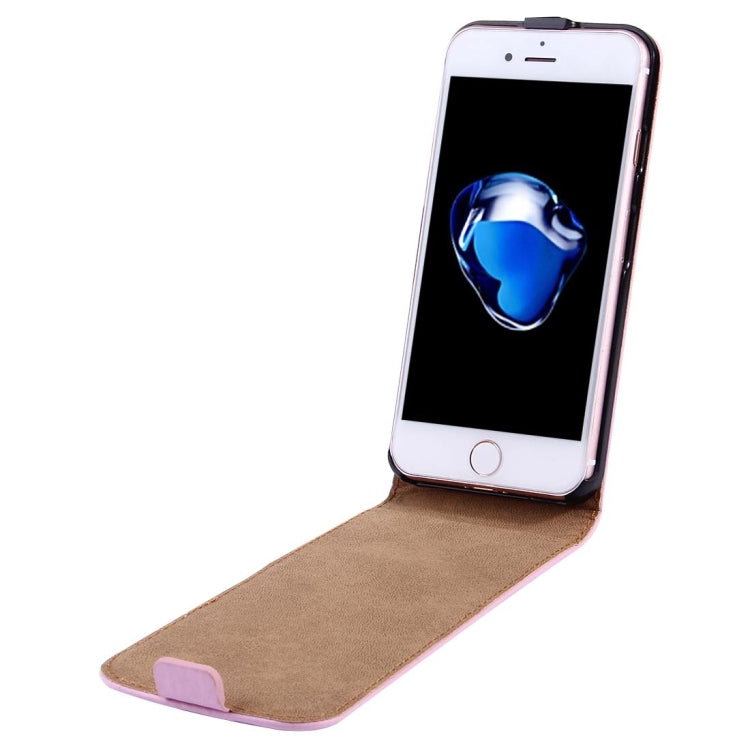 For  iPhone 8 & 7  Vertical Flip Genuine Split Leather Case