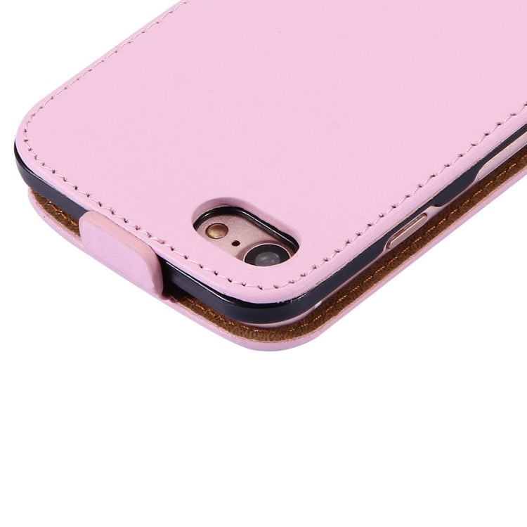 For  iPhone 8 & 7  Vertical Flip Genuine Split Leather Case