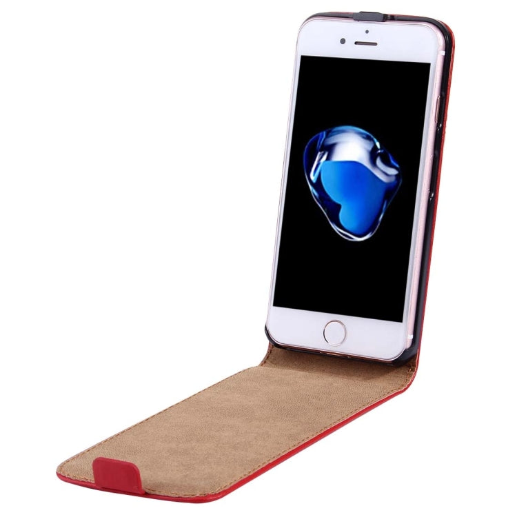 For  iPhone 8 & 7  Vertical Flip Genuine Split Leather Case