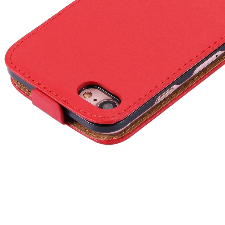 For  iPhone 8 & 7  Vertical Flip Genuine Split Leather Case
