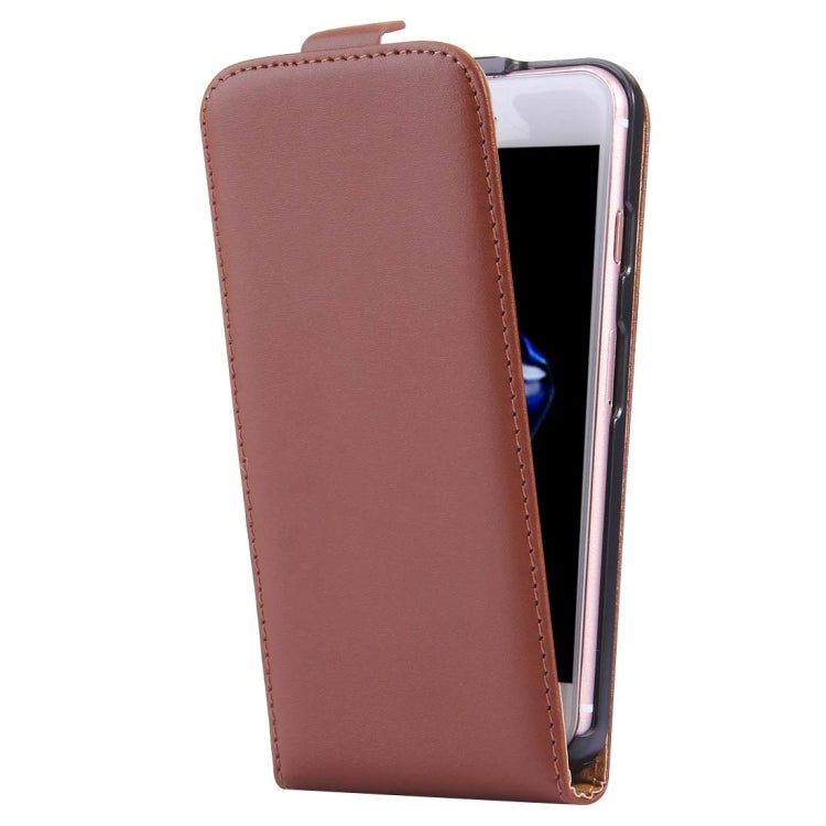 For  iPhone 8 & 7  Vertical Flip Genuine Split Leather Case