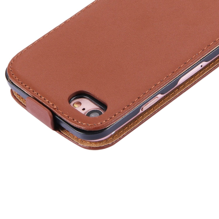 For  iPhone 8 & 7  Vertical Flip Genuine Split Leather Case