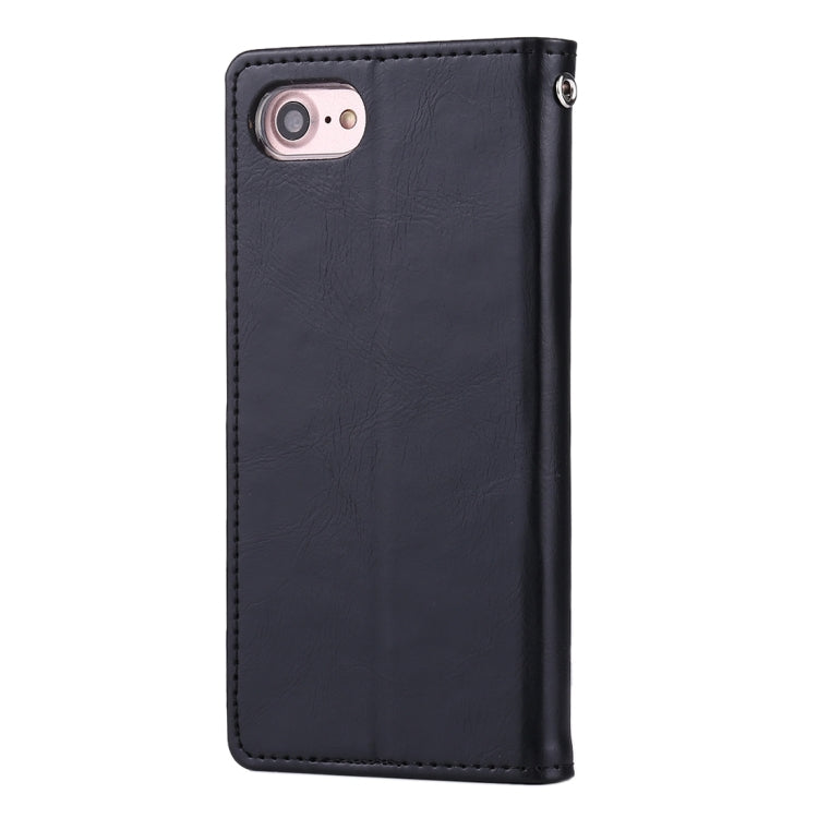 GOOSPERY BLUE MOON for  iPhone 8 & 7  Crazy Horse Texture Horizontal Flip Leather Case with Card Slots & Wallet & Holder