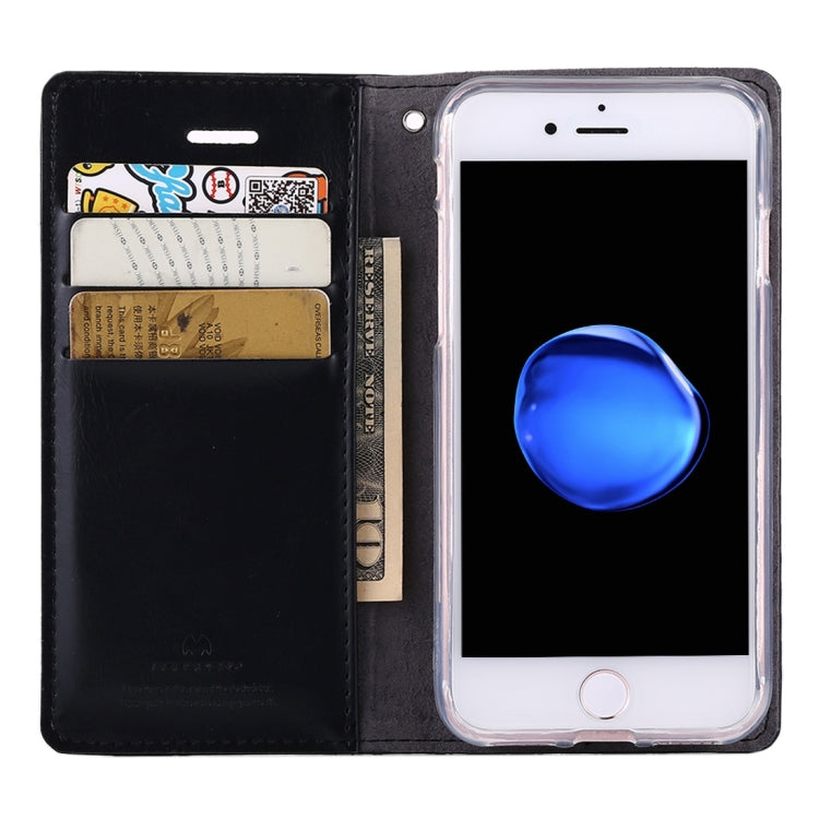 GOOSPERY BLUE MOON for  iPhone 8 & 7  Crazy Horse Texture Horizontal Flip Leather Case with Card Slots & Wallet & Holder