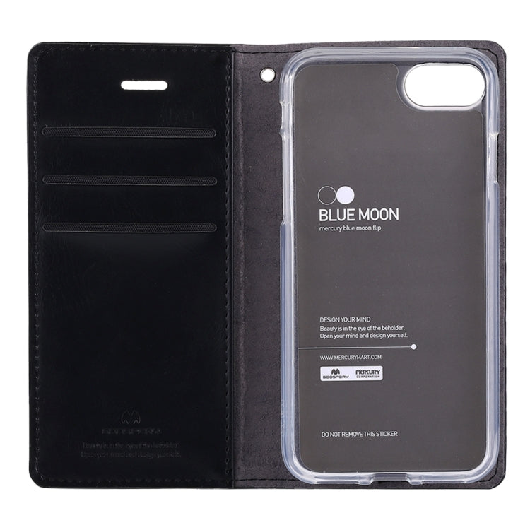GOOSPERY BLUE MOON for  iPhone 8 & 7  Crazy Horse Texture Horizontal Flip Leather Case with Card Slots & Wallet & Holder