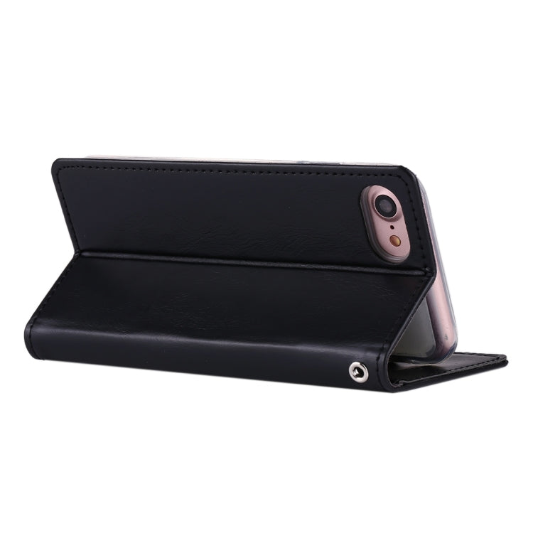 GOOSPERY BLUE MOON for  iPhone 8 & 7  Crazy Horse Texture Horizontal Flip Leather Case with Card Slots & Wallet & Holder