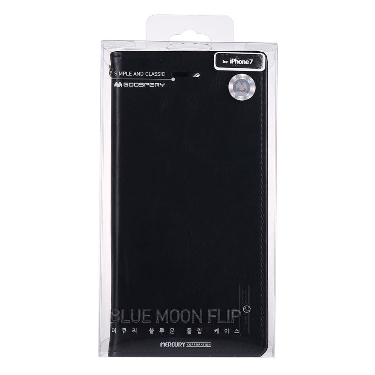 GOOSPERY BLUE MOON for  iPhone 8 & 7  Crazy Horse Texture Horizontal Flip Leather Case with Card Slots & Wallet & Holder