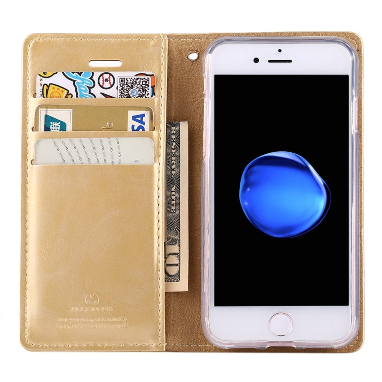 GOOSPERY BLUE MOON for  iPhone 8 & 7  Crazy Horse Texture Horizontal Flip Leather Case with Card Slots & Wallet & Holder
