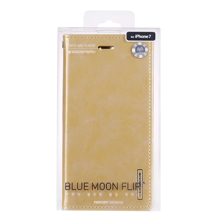 GOOSPERY BLUE MOON for  iPhone 8 & 7  Crazy Horse Texture Horizontal Flip Leather Case with Card Slots & Wallet & Holder