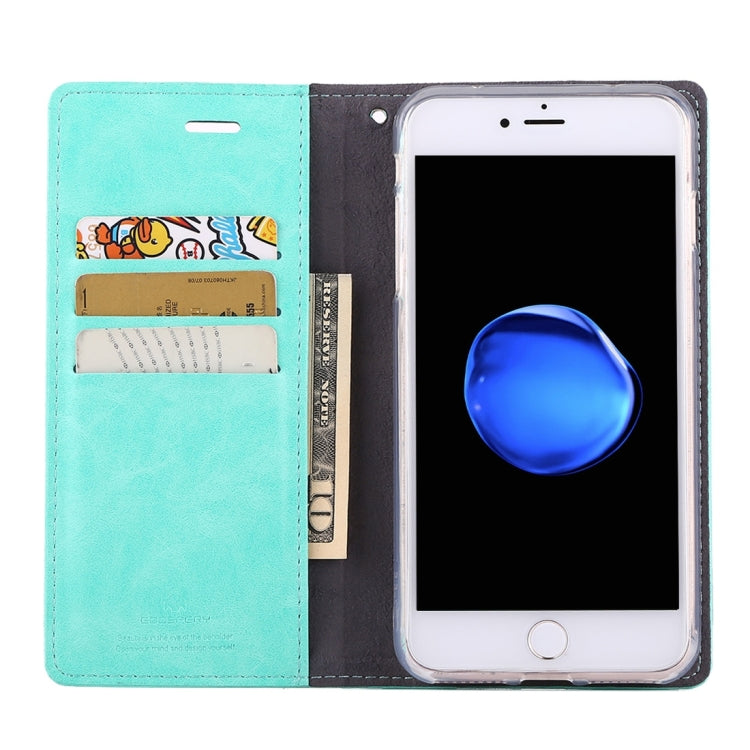 GOOSPERY BLUE MOON for  iPhone 8 & 7  Crazy Horse Texture Horizontal Flip Leather Case with Card Slots & Wallet & Holder