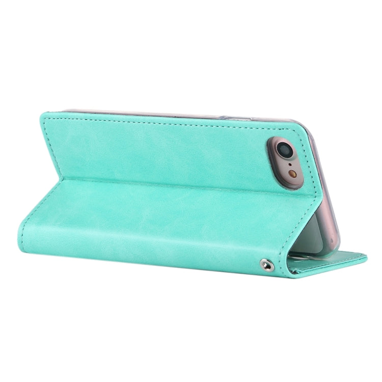 GOOSPERY BLUE MOON for  iPhone 8 & 7  Crazy Horse Texture Horizontal Flip Leather Case with Card Slots & Wallet & Holder