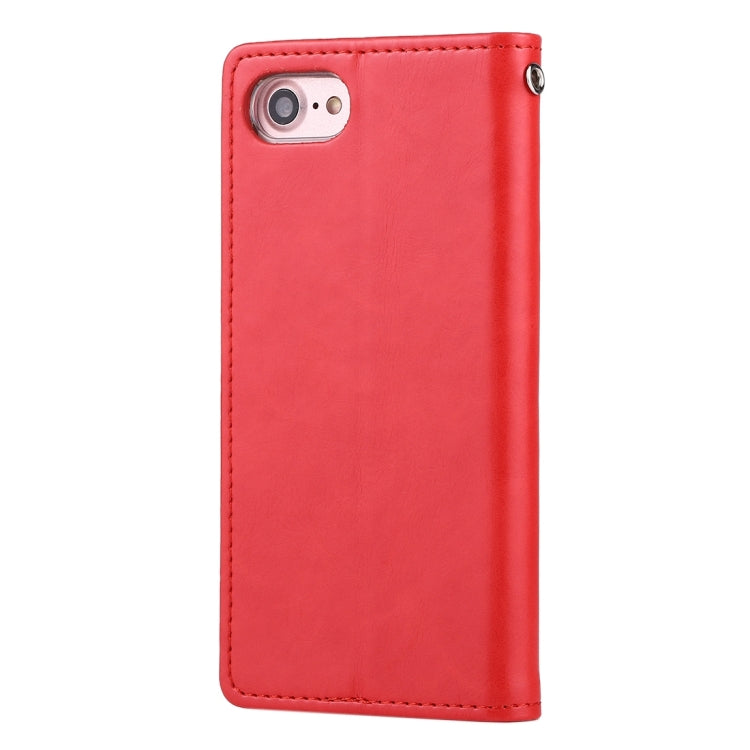 GOOSPERY BLUE MOON for  iPhone 8 & 7  Crazy Horse Texture Horizontal Flip Leather Case with Card Slots & Wallet & Holder