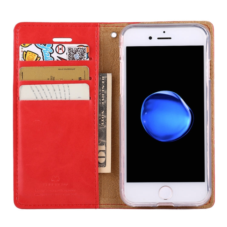 GOOSPERY BLUE MOON for  iPhone 8 & 7  Crazy Horse Texture Horizontal Flip Leather Case with Card Slots & Wallet & Holder