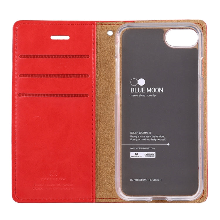 GOOSPERY BLUE MOON for  iPhone 8 & 7  Crazy Horse Texture Horizontal Flip Leather Case with Card Slots & Wallet & Holder