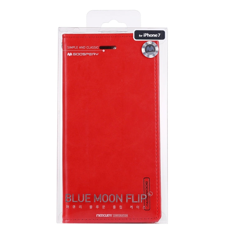 GOOSPERY BLUE MOON for  iPhone 8 & 7  Crazy Horse Texture Horizontal Flip Leather Case with Card Slots & Wallet & Holder