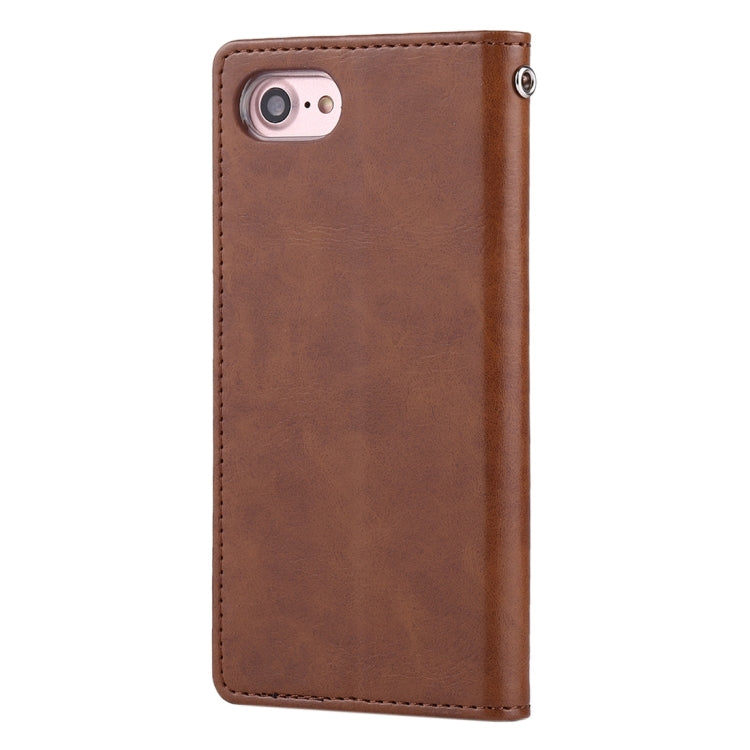 GOOSPERY BLUE MOON for  iPhone 8 & 7  Crazy Horse Texture Horizontal Flip Leather Case with Card Slots & Wallet & Holder