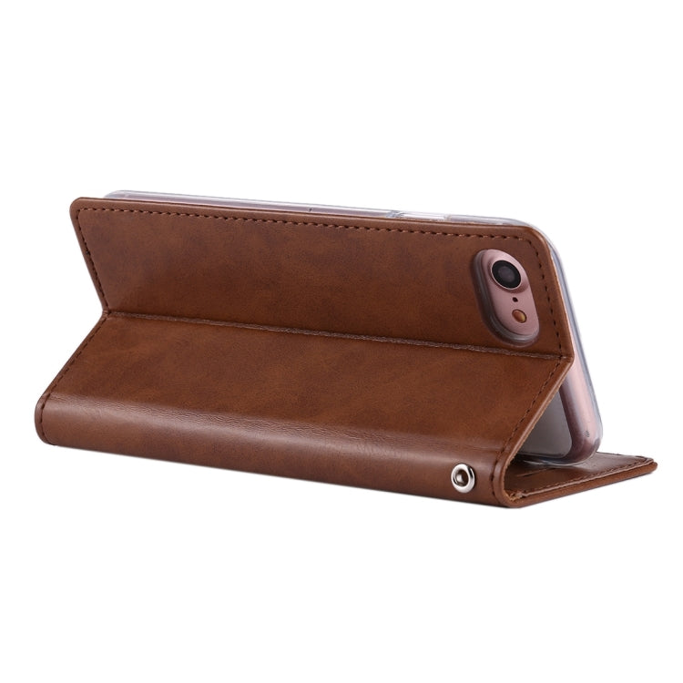 GOOSPERY BLUE MOON for  iPhone 8 & 7  Crazy Horse Texture Horizontal Flip Leather Case with Card Slots & Wallet & Holder