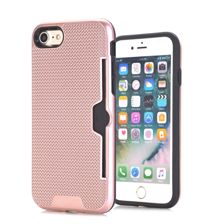 For  iPhone 8 & 7  Dream Network Dropproof Protective Back Cover Case with Card Slots