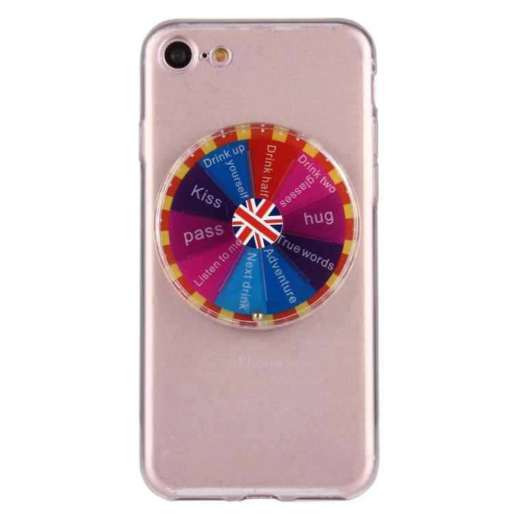 For  iPhone 8 & 7  TPU Lucky Turntable Protective Back Cover Case