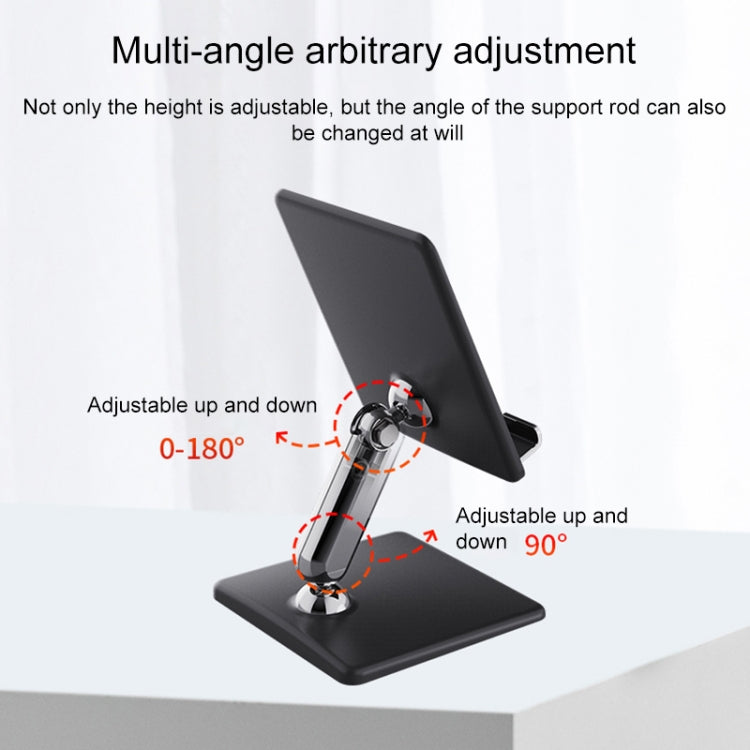 Universal Zigzag Folding Desktop Holder Bracket for Mobile Phone / Tablet (Black)