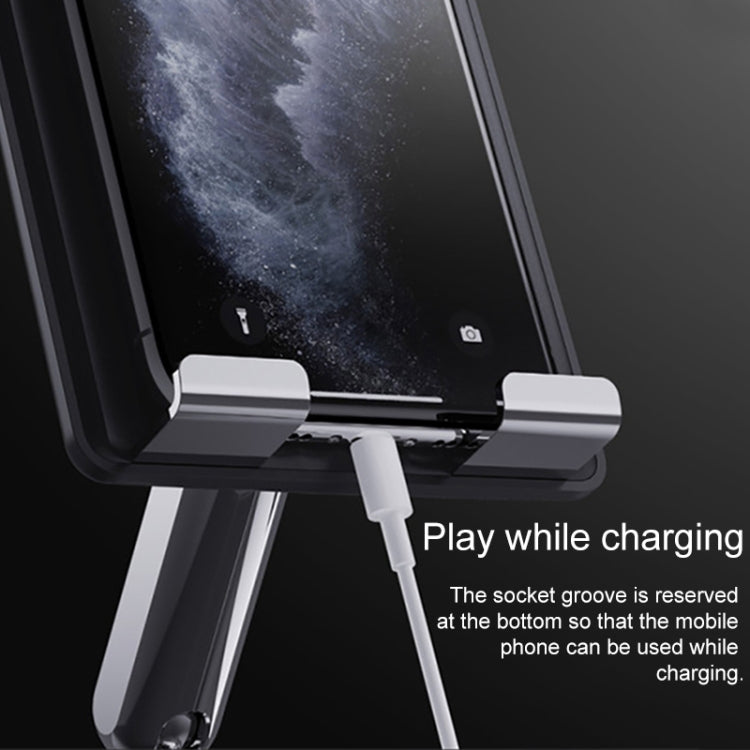 Universal Zigzag Folding Desktop Holder Bracket for Mobile Phone / Tablet (Black)