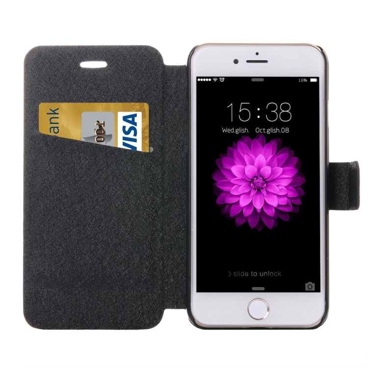 For  iPhone 8 & 7  Silk Texture Horizontal Flip Leather Case with Magnetic Buckle & Holder & Card Slots
