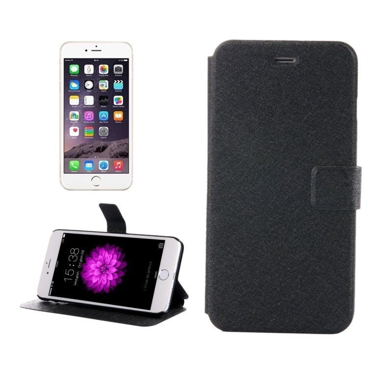 For  iPhone 8 & 7  Silk Texture Horizontal Flip Leather Case with Magnetic Buckle & Holder & Card Slots
