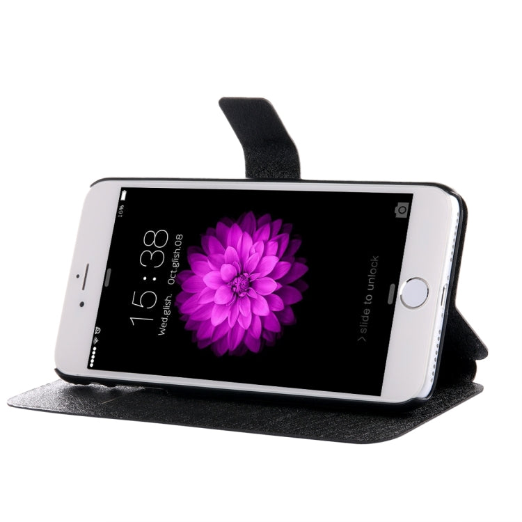 For  iPhone 8 & 7  Silk Texture Horizontal Flip Leather Case with Magnetic Buckle & Holder & Card Slots