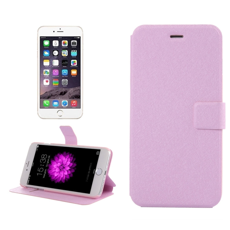 For  iPhone 8 & 7  Silk Texture Horizontal Flip Leather Case with Magnetic Buckle & Holder & Card Slots