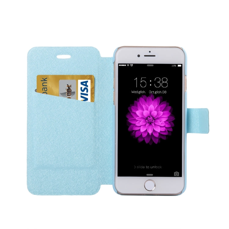 For  iPhone 8 & 7  Silk Texture Horizontal Flip Leather Case with Magnetic Buckle & Holder & Card Slots