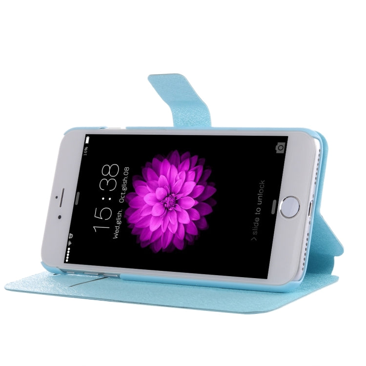 For  iPhone 8 & 7  Silk Texture Horizontal Flip Leather Case with Magnetic Buckle & Holder & Card Slots