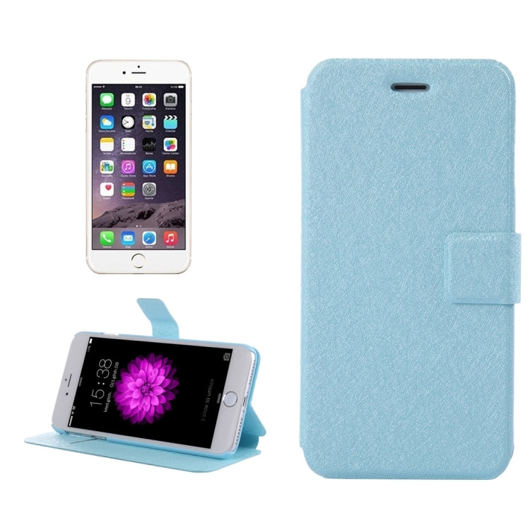 For  iPhone 8 & 7  Silk Texture Horizontal Flip Leather Case with Magnetic Buckle & Holder & Card Slots