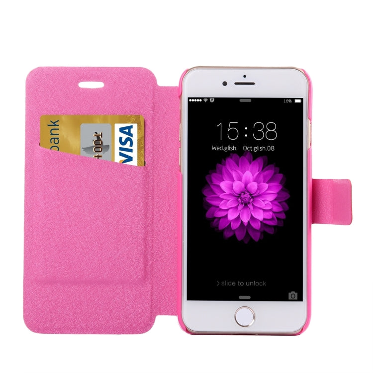 For  iPhone 8 & 7  Silk Texture Horizontal Flip Leather Case with Magnetic Buckle & Holder & Card Slots