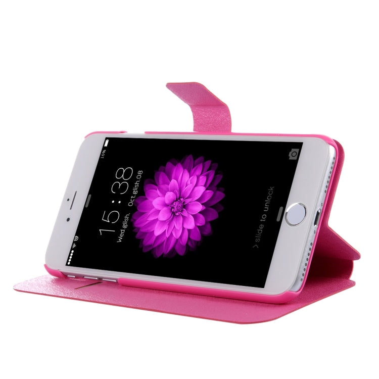 For  iPhone 8 & 7  Silk Texture Horizontal Flip Leather Case with Magnetic Buckle & Holder & Card Slots
