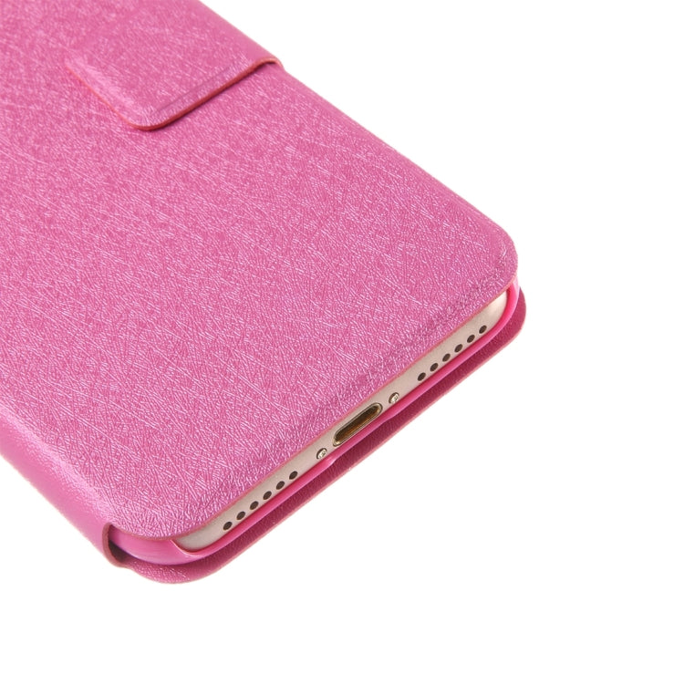 For  iPhone 8 & 7  Silk Texture Horizontal Flip Leather Case with Magnetic Buckle & Holder & Card Slots