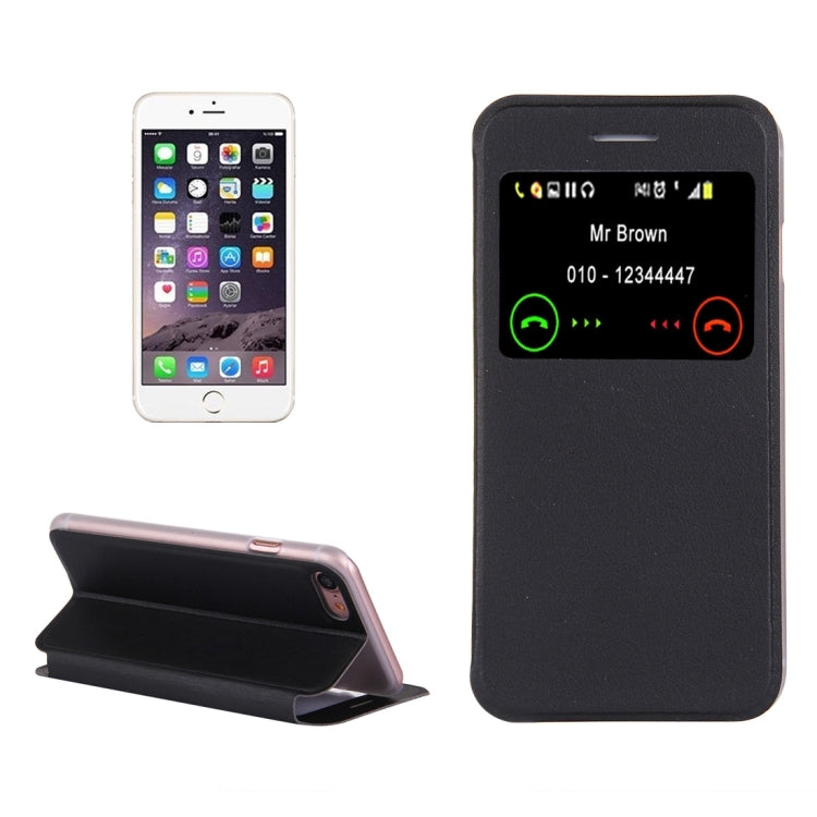 For  iPhone 8 & 7  Horizontal Flip Leather Case with Call Display ID & Holder