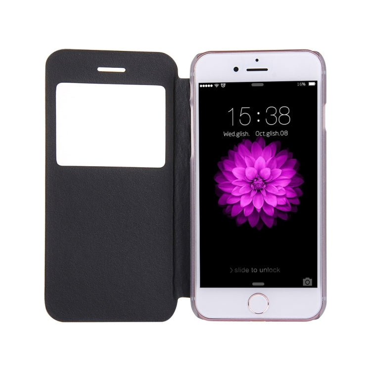 For  iPhone 8 & 7  Horizontal Flip Leather Case with Call Display ID & Holder