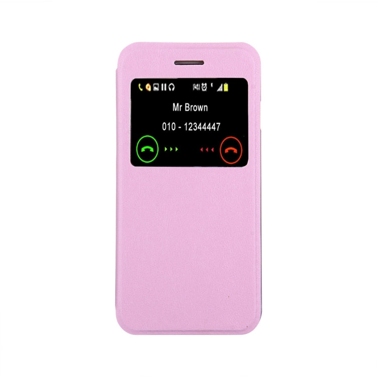 For  iPhone 8 & 7  Horizontal Flip Leather Case with Call Display ID & Holder