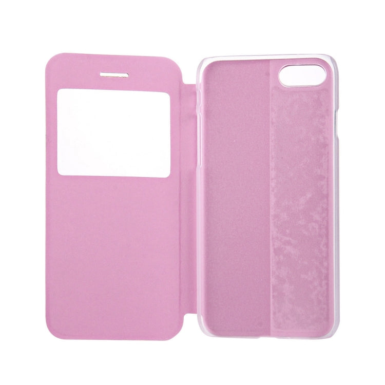 For  iPhone 8 & 7  Horizontal Flip Leather Case with Call Display ID & Holder
