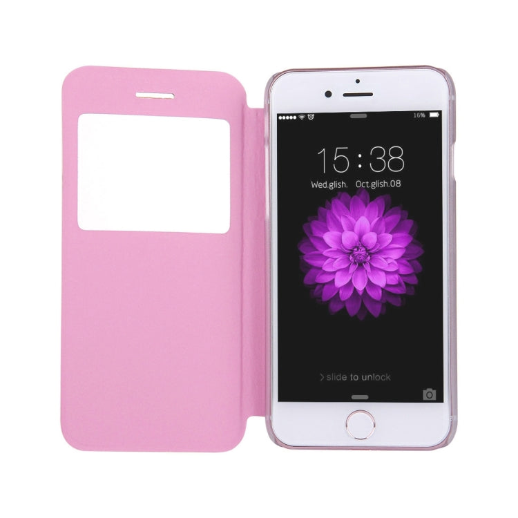 For  iPhone 8 & 7  Horizontal Flip Leather Case with Call Display ID & Holder
