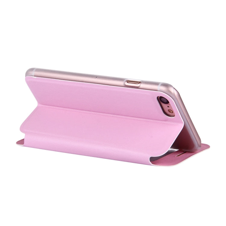 For  iPhone 8 & 7  Horizontal Flip Leather Case with Call Display ID & Holder