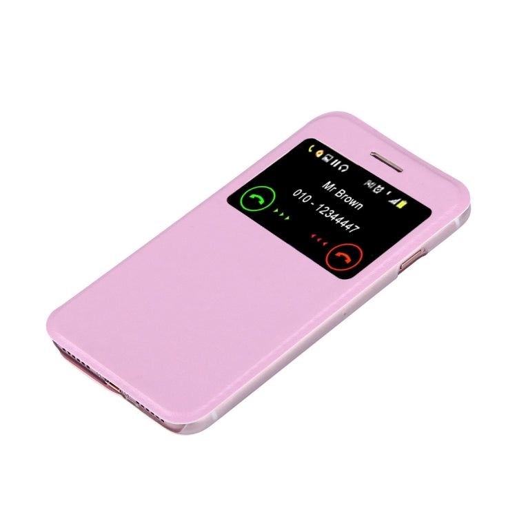 For  iPhone 8 & 7  Horizontal Flip Leather Case with Call Display ID & Holder