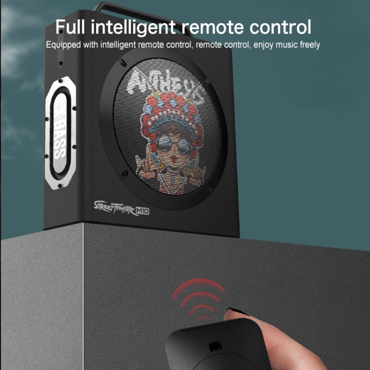 M10 Subwoofer Bluetooth Speaker, Support Cancellation of Original Sound & Independent Reverberation Adjustment & Wired / Wireless Microphone Amplification & FM & Recording & Remote Control & 3.5mm AUX